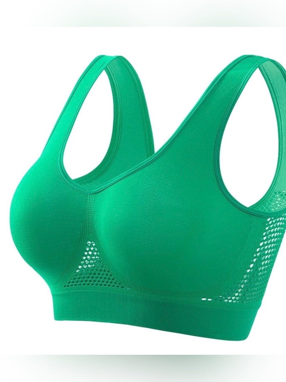 Seamless Green Wireless Comfort Bra